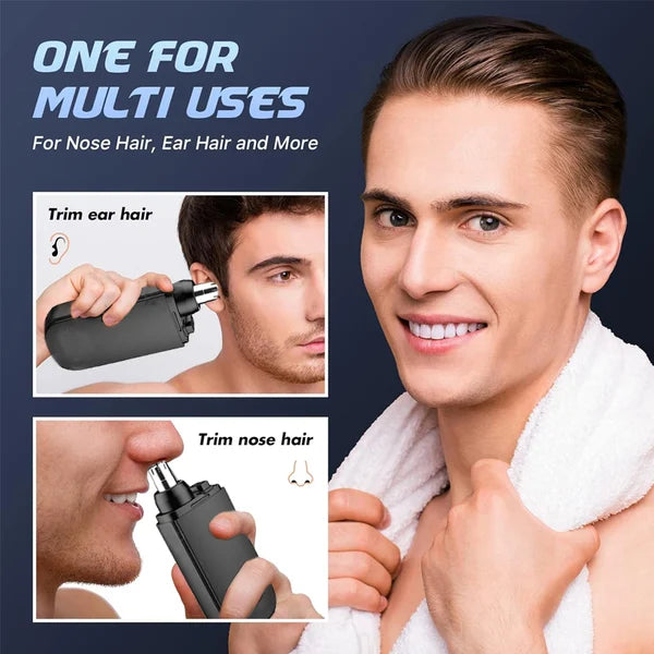 🎁 HOT SALE 57% OFF 💕 Rechargeable Portable Nose Hair Trimmer – Painless Precision, Built-In LED Light & USB-C Fast Charging – A Grooming Essential for Men ✨