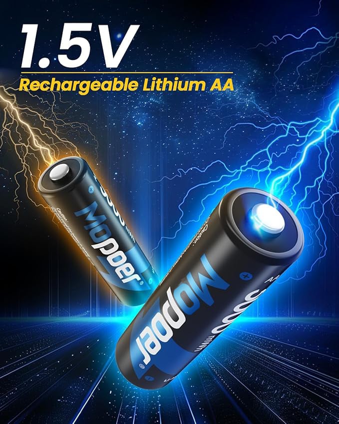 💥🔋Lithium-ion battery with integrated charger💡Overcharge protection