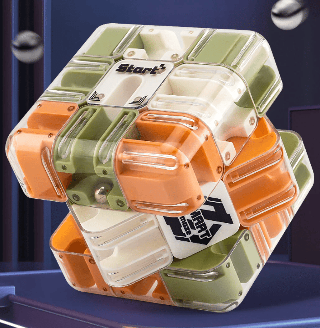 🧩 50% OFF NOW! ✨ Large Labyrinth 3D Puzzle Maze Cube - 120 Challenging Routes with Smooth Rotation for Cognitive Development & Fun 🧠🔛