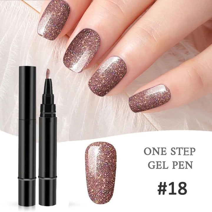 💅 Limited Time Buy 1 Get 1 Free - ＄14.99! ✨One Step Nail Gel Pen🎨Free handheld mini UV nail lamp💡