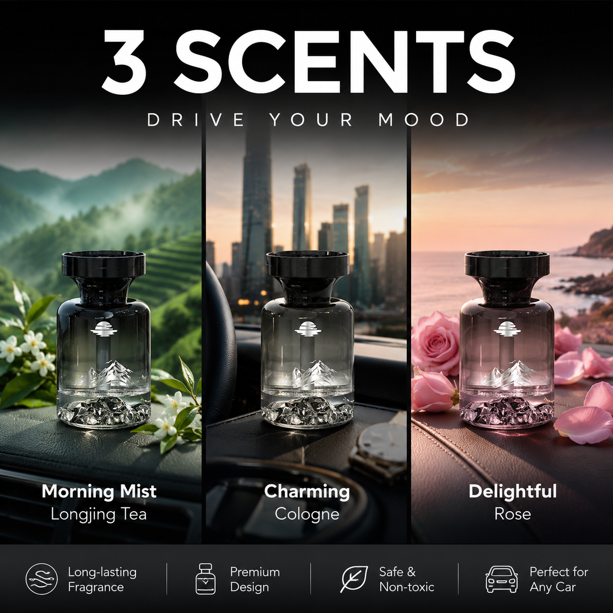 🥳2026 HOT SALE🥳🌿 50% OFF!🚗 Long-Lasting Car Air Freshener – Natural plant extracts, eliminates smoke & pet odours. Weeks of freshness. Mountain design. Breath easy! 💨✨