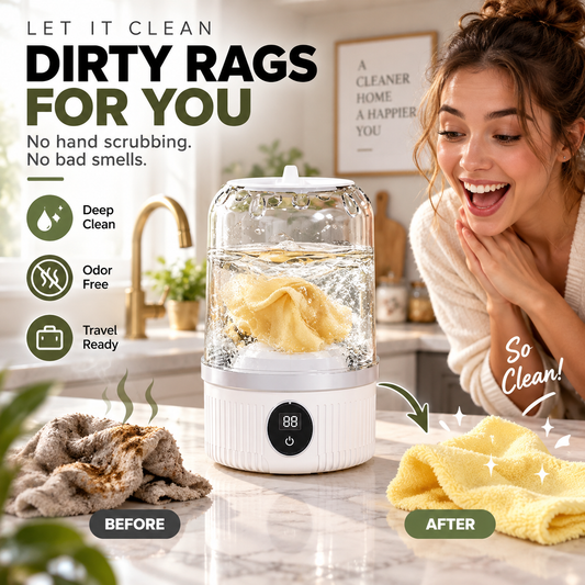 Limited Sale 55% OFF🎁Free your hands🥰Wireless Charging Mini Washing Machine