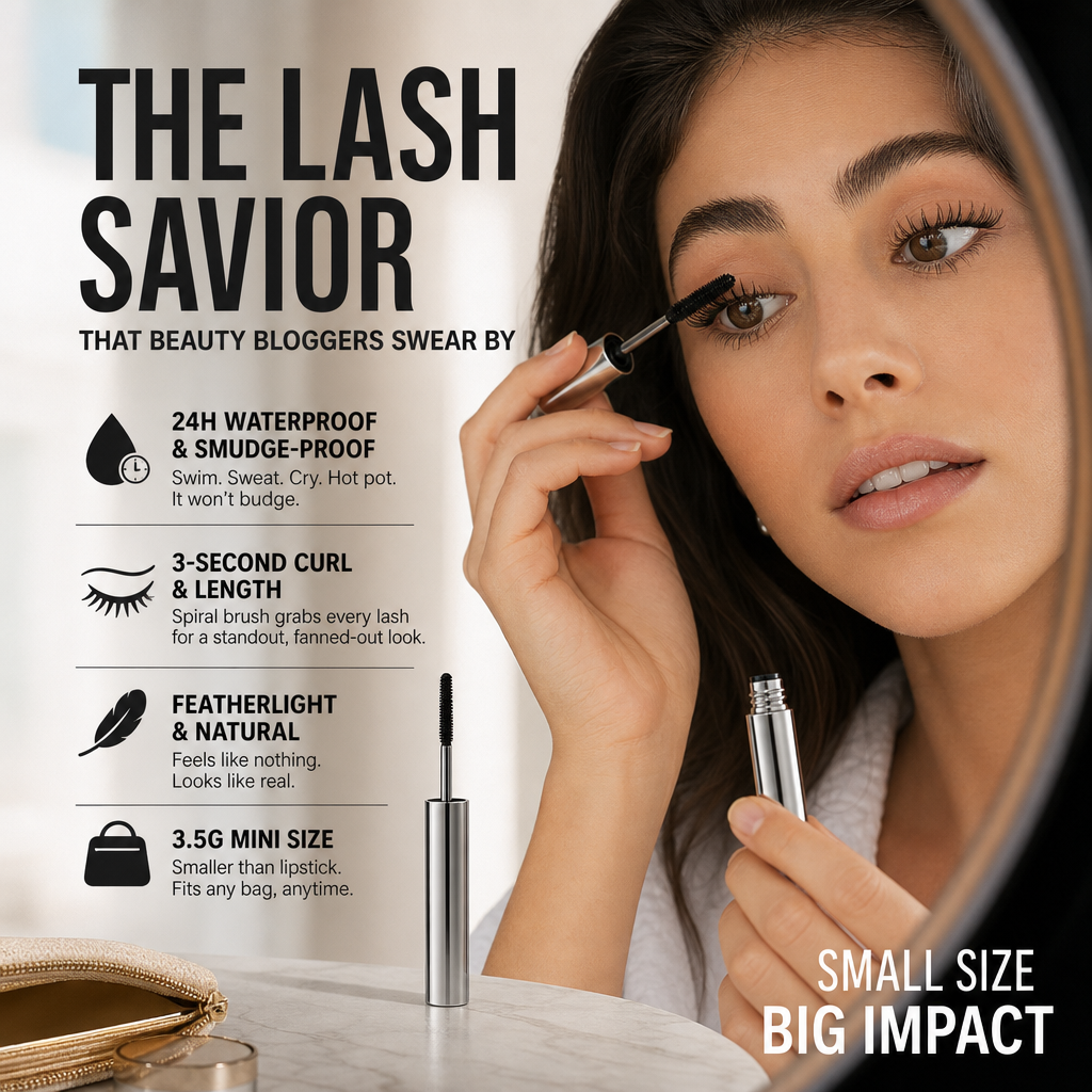 🌟LAST DAY SALE: ONLY 14.99＄!!🎁✨ Waterproof Curling & Lengthening Mascara ✨