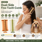 🎋 57% OFF! Bamboo Styling Double-Sided Fine Teeth Comb | Removes Lice & Dandruff | Ergonomic Grip | All Hair Types | For Adults, Kids & Pets 🌿✨