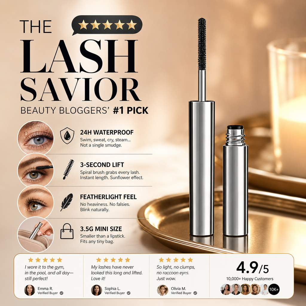 🌟LAST DAY SALE: ONLY 14.99＄!!🎁✨ Waterproof Curling & Lengthening Mascara ✨