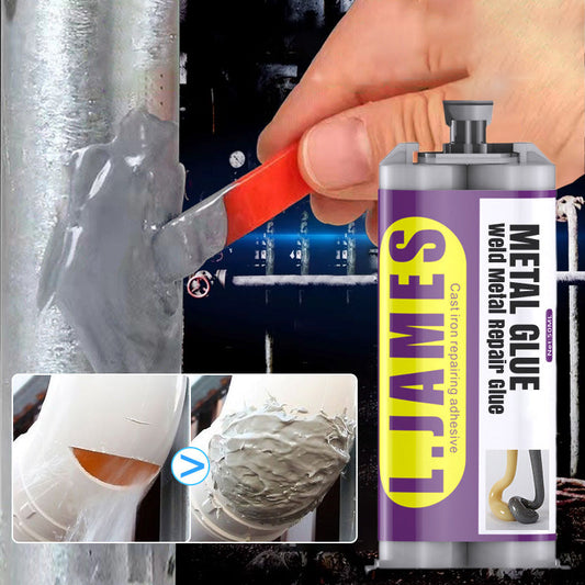 🥳2026 HOT SALE🥳🚗💨 50% OFF! Weld Metal Repair Glue – Repairs exhaust pipes, metal pipes & more. Cures at room temp – sand, drill & paint after curing! 🌟💪