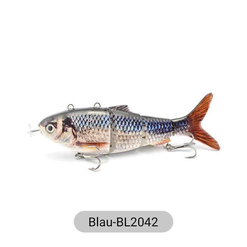 Multi-jointed robotic fishing lure with LED