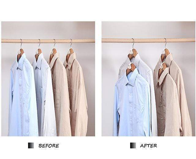 👔  🏠 Space-Saving Hanger Connector Hooks – Doubles Closet Space, Sturdy & Easy to Use 🧥