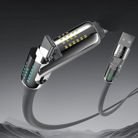 4-in-1 Fast Charging Data Cable with Soft Flashing Light