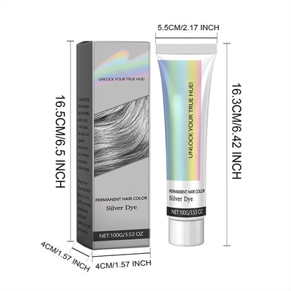 2-in-1 Silver Hair Dye with Natural Essence Extract