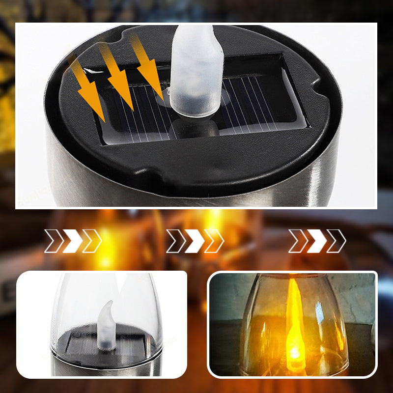 🕯️ BUY 2 GET 1 FREE! ☀️ 6-Pack Solar LED Table Lamps – Flameless & Waterproof, Auto On/Off with Dusk Sensor for Garden & Party 🏕️