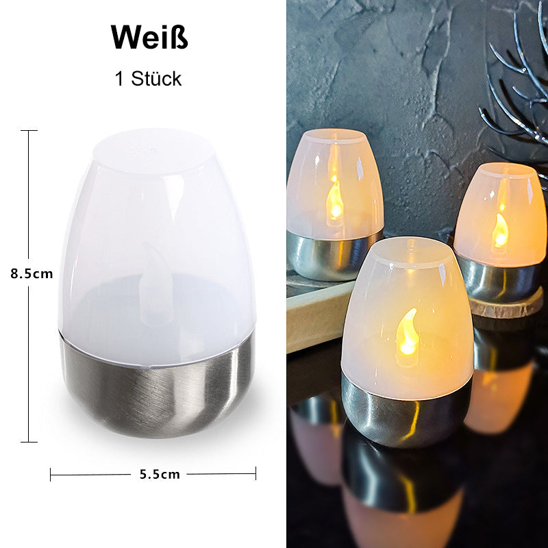 🕯️ BUY 2 GET 1 FREE! ☀️ 6-Pack Solar LED Table Lamps – Flameless & Waterproof, Auto On/Off with Dusk Sensor for Garden & Party 🏕️