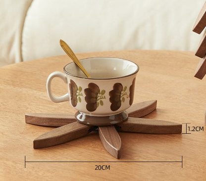 Insulated coasters Solid wood Christmas tree coasters