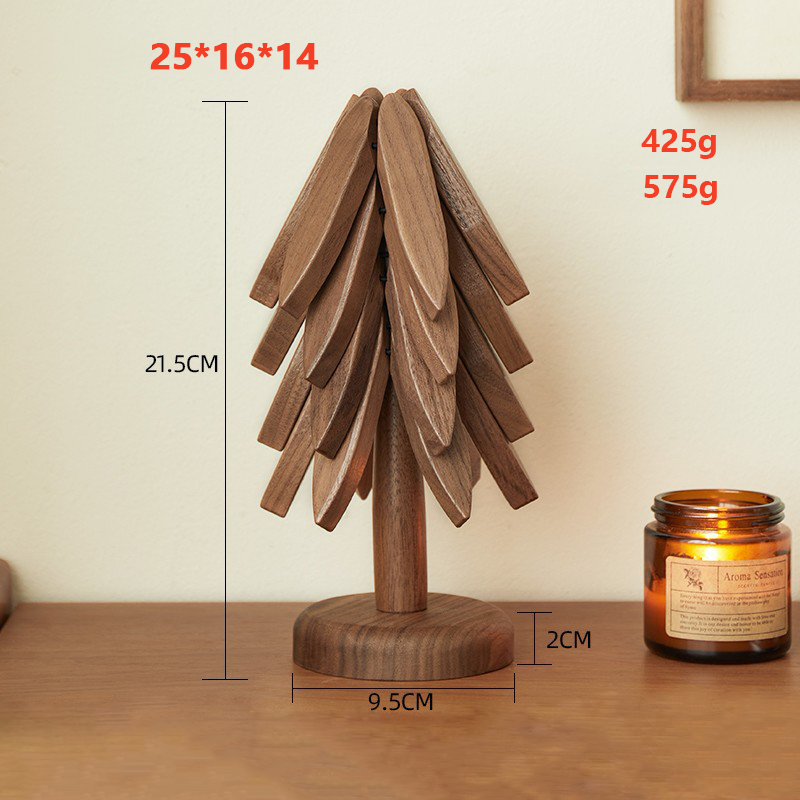 Insulated coasters Solid wood Christmas tree coasters