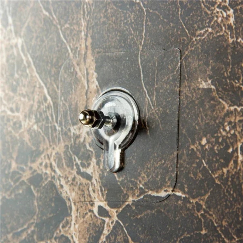 ✨No-Drill Screw Stickers, Strong Adhesive No-Nail, No Drilling Required Adhesive Wall Hooks Wall Mount Screw Hooks Picture Hangers Without Nails for Hanging 2.25 * 2.25 * 0.4 Inch for Kitchen, Bathroom, Home