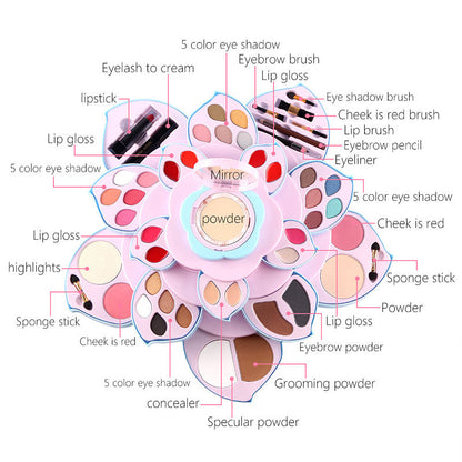 Rotating Flower Base Full Makeup Kit