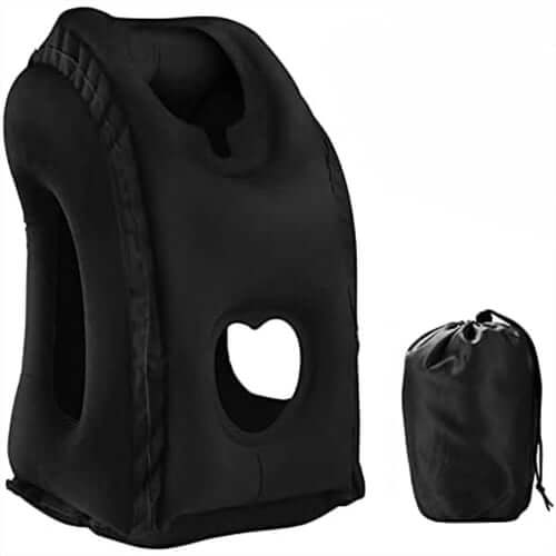 ✈️ LIMITED-TIME 50% OFF! 💨 Inflatable Travel Pillow | 360° Support – Soft Flocking, Quick Inflate, Compact