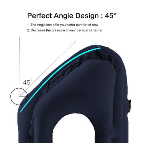 ✈️ LIMITED-TIME 50% OFF! 💨 Inflatable Travel Pillow | 360° Support – Soft Flocking, Quick Inflate, Compact