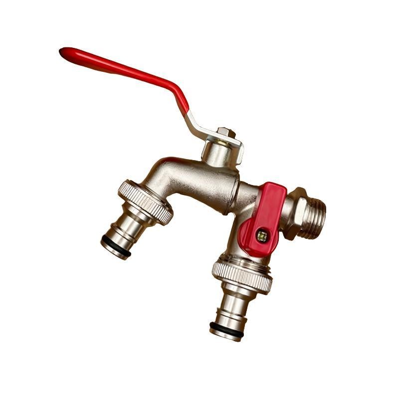 🔥 FLASH SALE: 50% OFF! ⚙️ Universal Stainless Steel Double Outlet Garden Faucet – Independent Valves, Heavy-Duty & Easy Install 🚰