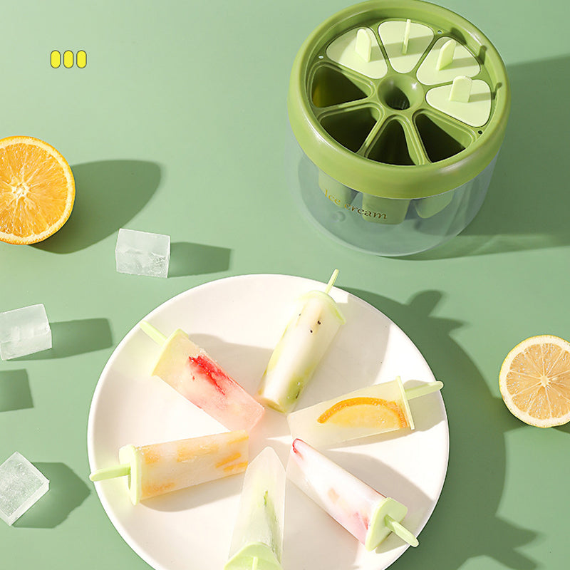 8-cavity ice pop mold – healthy, sticks + box – homemade ice pops