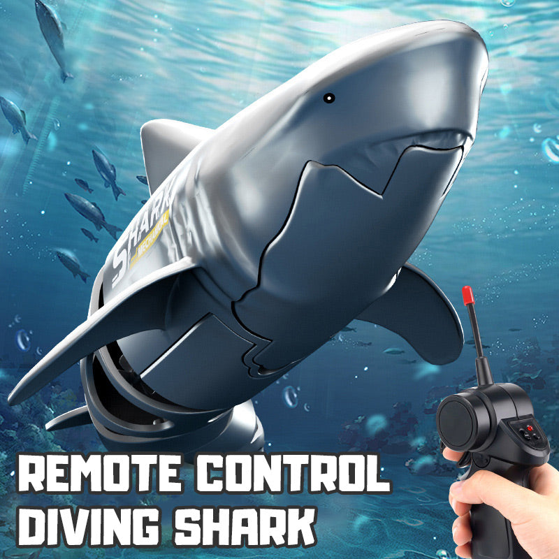 🦈 50% OFF NOW!🌊 Remote Control Diving Shark Toy – Realistic Swimming Action & Waterproof – Interactive Pool Bath Gift for Kids 🎁