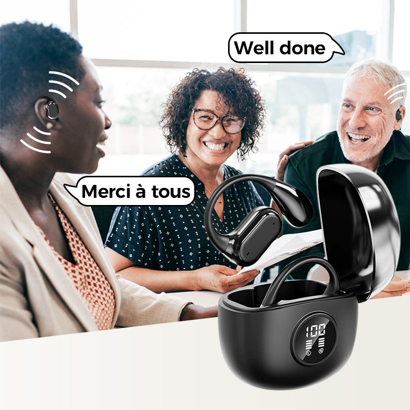 Ki Translation Headphones – Real-time translation in 134 languages with app, Bluetooth 6.0, wireless earbuds for music and calls, IPX5 waterproof, long battery life