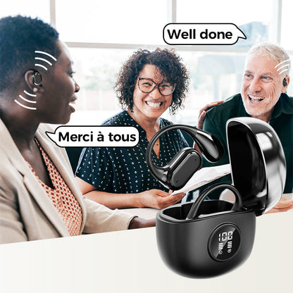 Ki Translation Headphones – Real-time translation in 134 languages with app, Bluetooth 6.0, wireless earbuds for music and calls, IPX5 waterproof, long battery life