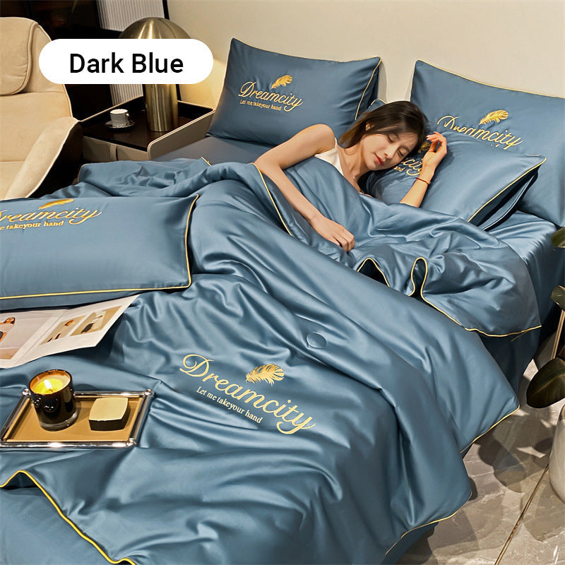 ⏰Last Day Sale 65% OFF🥰 ✨Summer Simple Ice Silk Quilt❄️ Ultra Cool Anti-Sweat Thin Quilt, Machine Washable Bedding