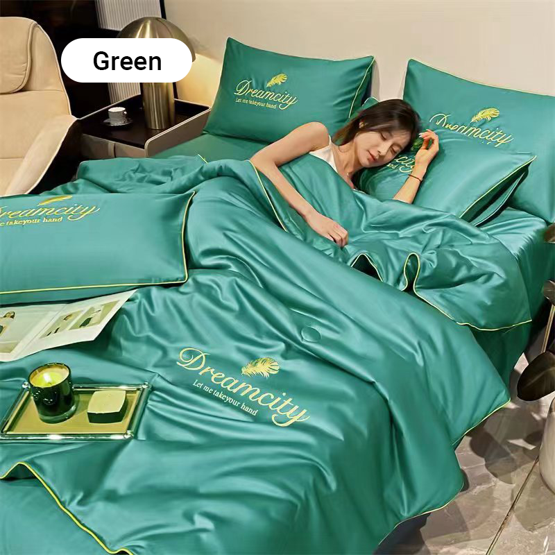 ⏰Last Day Sale 50% OFF🥰 ✨Summer Simple Ice Silk Quilt❄️ Ultra Cool Anti-Sweat Thin Quilt, Machine Washable Bedding