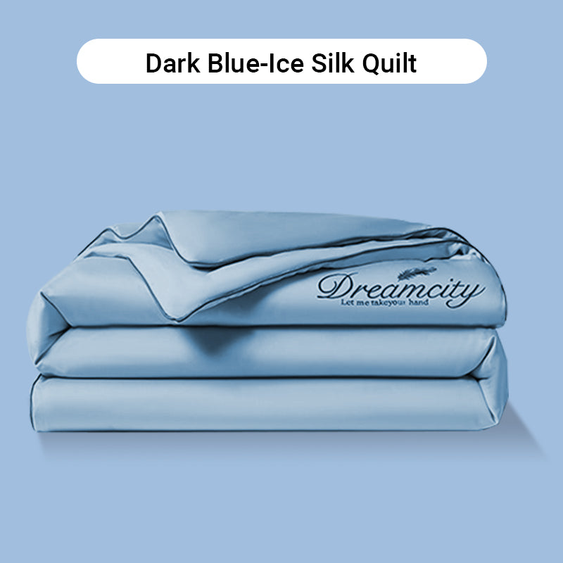 ⏰Last Day Sale 65% OFF🥰 ✨Summer Simple Ice Silk Quilt❄️ Ultra Cool Anti-Sweat Thin Quilt, Machine Washable Bedding