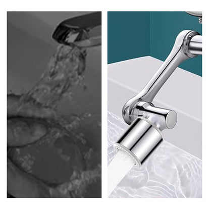 1440° splash-proof and universally rotatable faucet adapter
