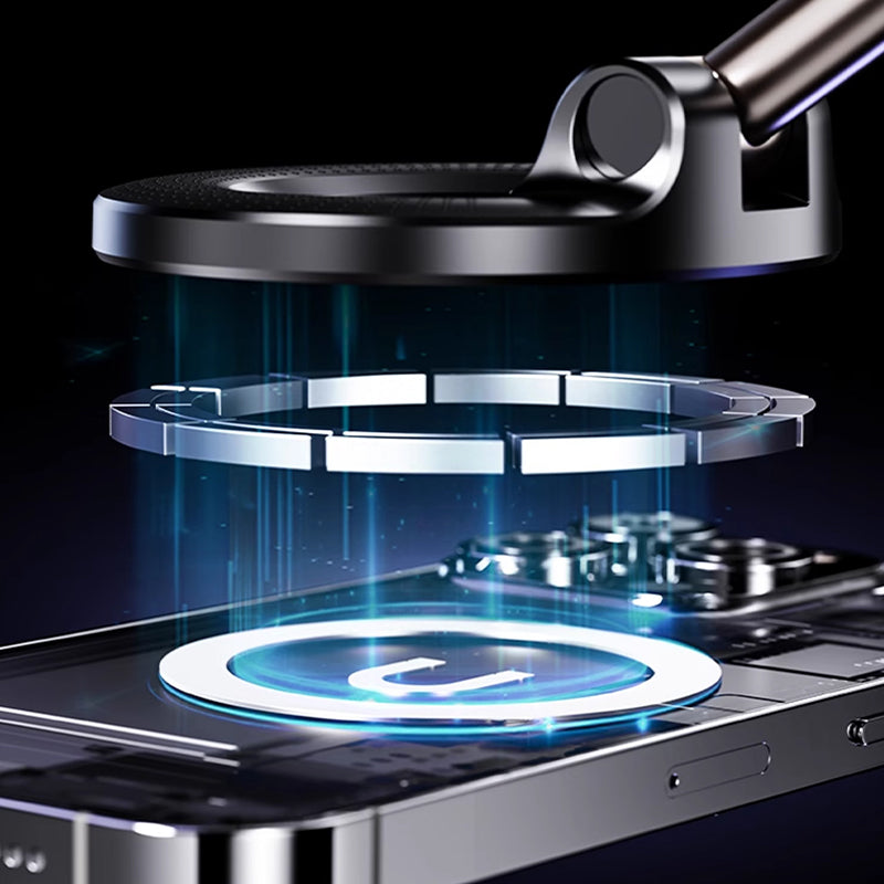 📱 BUY 2, GET 1 FREE! 🚗 Foldable Magnetic Mount – Stable Fixing, Compact Design & 360° Rotation 🧲