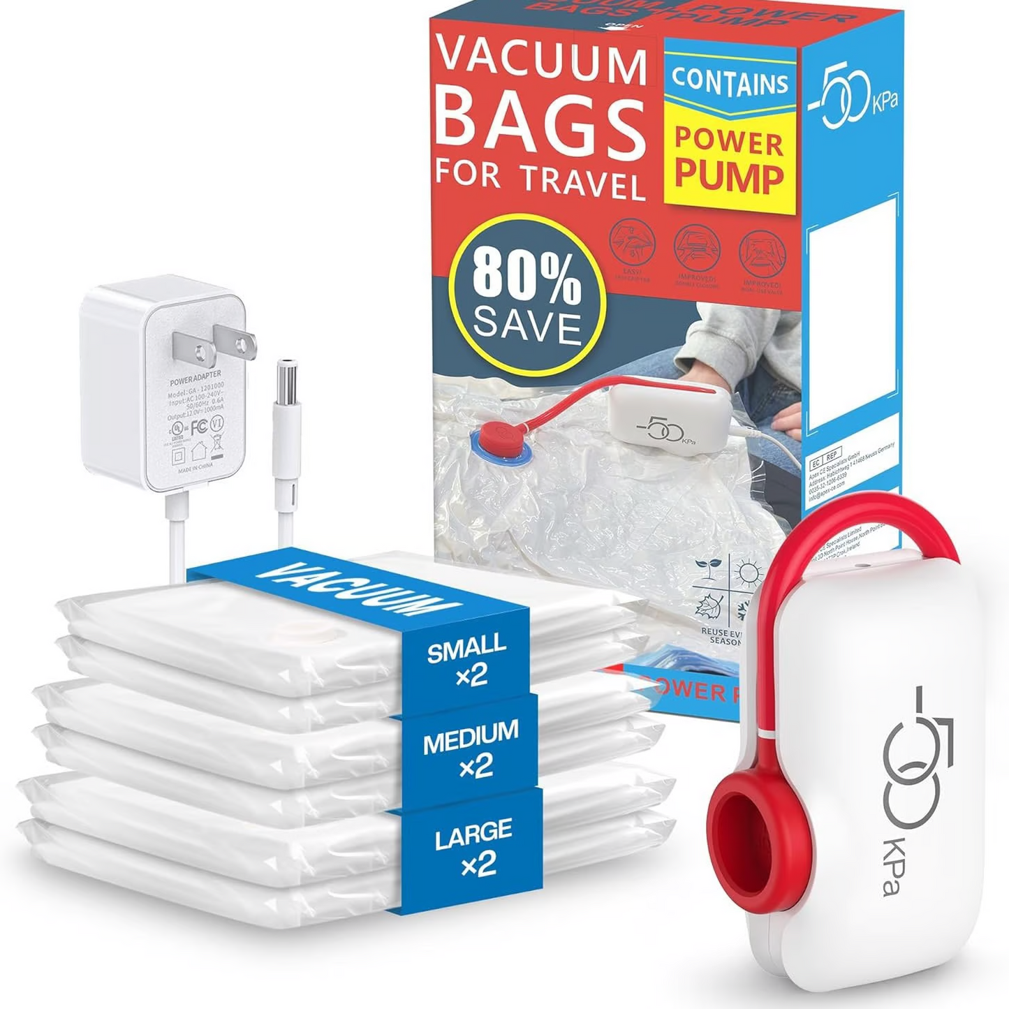 🎁Hot sale 50% off 🔥6 packs of USB electric vacuum compression bags - Save space, travel light!