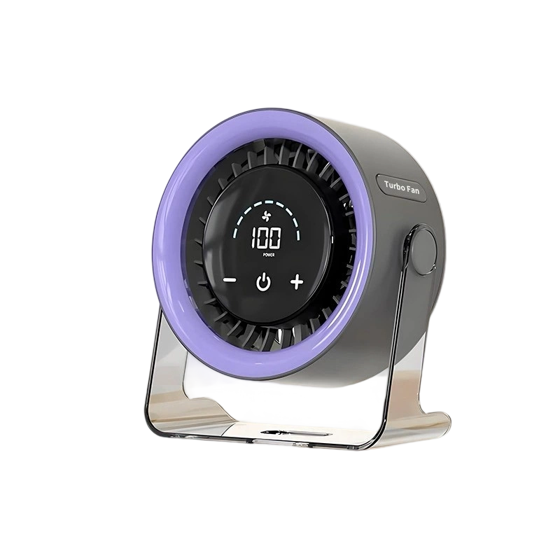 💥[Heatwave Essential] Desk Fan with LED Display USB Powered Portable 100 Speeds 120' Tilt Quiet Long Battery Life Oscillating Table Fan for Bedroom Office Home Camping