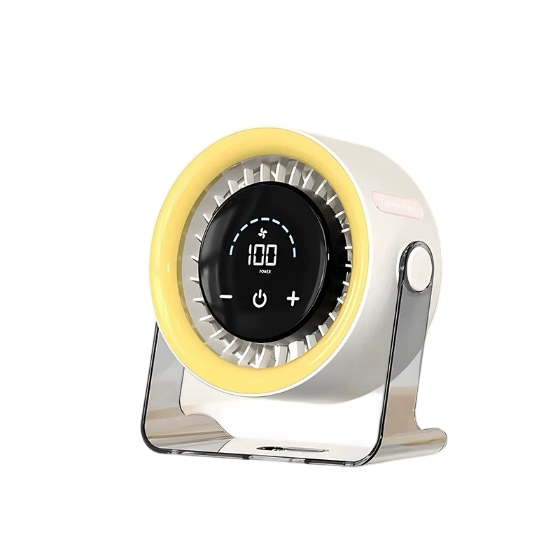 💥[Heatwave Essential] Desk Fan with LED Display USB Powered Portable 100 Speeds 120' Tilt Quiet Long Battery Life Oscillating Table Fan for Bedroom Office Home Camping