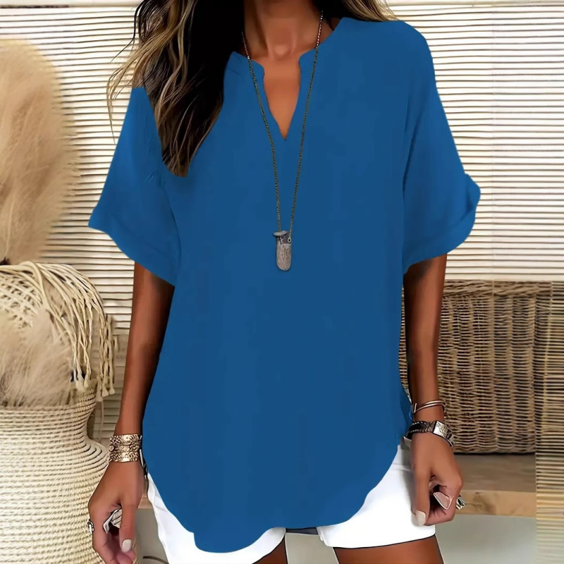 🌸 Spring Sale: 50% OFF 👕 Stylish, loose-fitting solid-color short-sleeve top