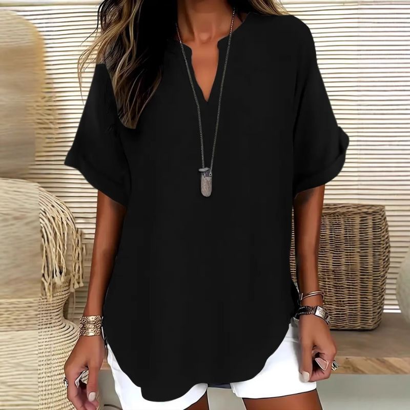 🌸 Spring Sale: 50% OFF 👕 Stylish, loose-fitting solid-color short-sleeve top