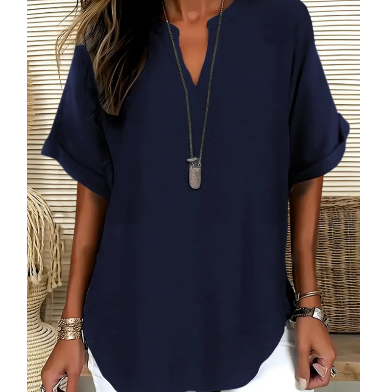 🌸 Spring Sale: 50% OFF 👕 Stylish, loose-fitting solid-color short-sleeve top