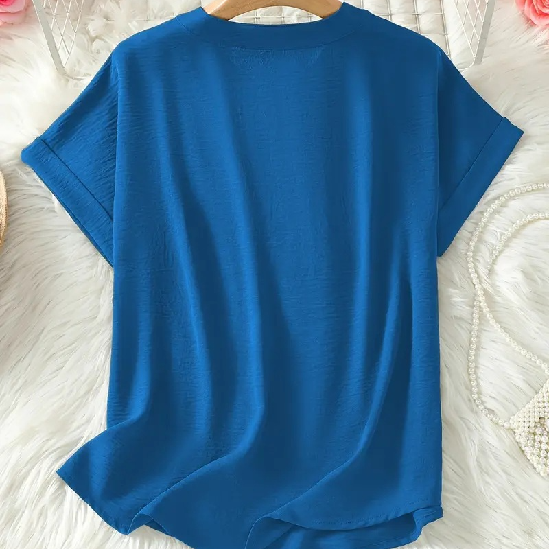 🌸 Spring Sale: 50% OFF 👕 Stylish, loose-fitting solid-color short-sleeve top