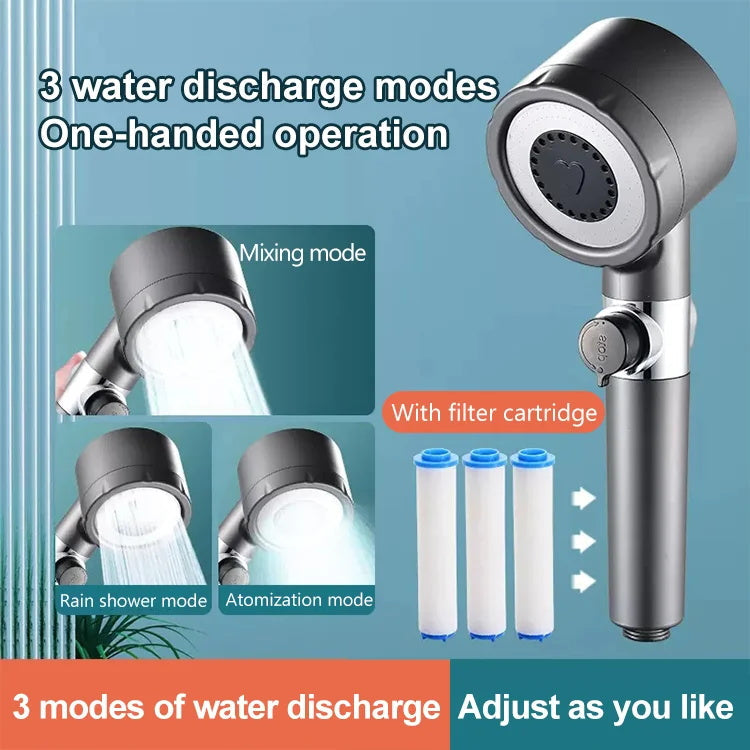🏆Luxury shower head for skin care & massage - 3 spray modes with water-saving technology for a rejuvenating shower experience 💎🌊