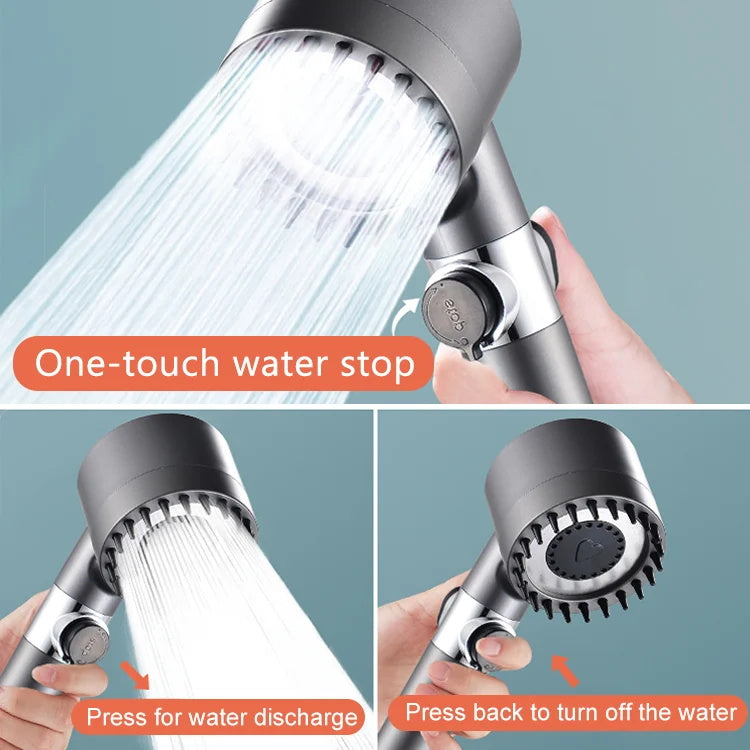 🏆Luxury shower head for skin care & massage - 3 spray modes with water-saving technology for a rejuvenating shower experience 💎🌊