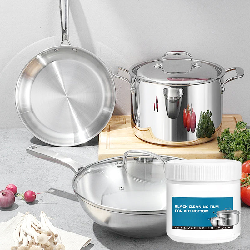 🔥 Burnt Residue Remover Paste - Deep Cleaning for Pots/Pans without Scratching, Removes Grease and Carbonization in 5 Minutes 🧽✨