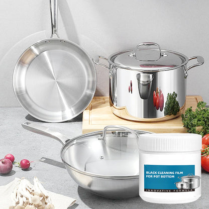 🔥 Burnt Residue Remover Paste - Deep Cleaning for Pots/Pans without Scratching, Removes Grease and Carbonization in 5 Minutes 🧽✨