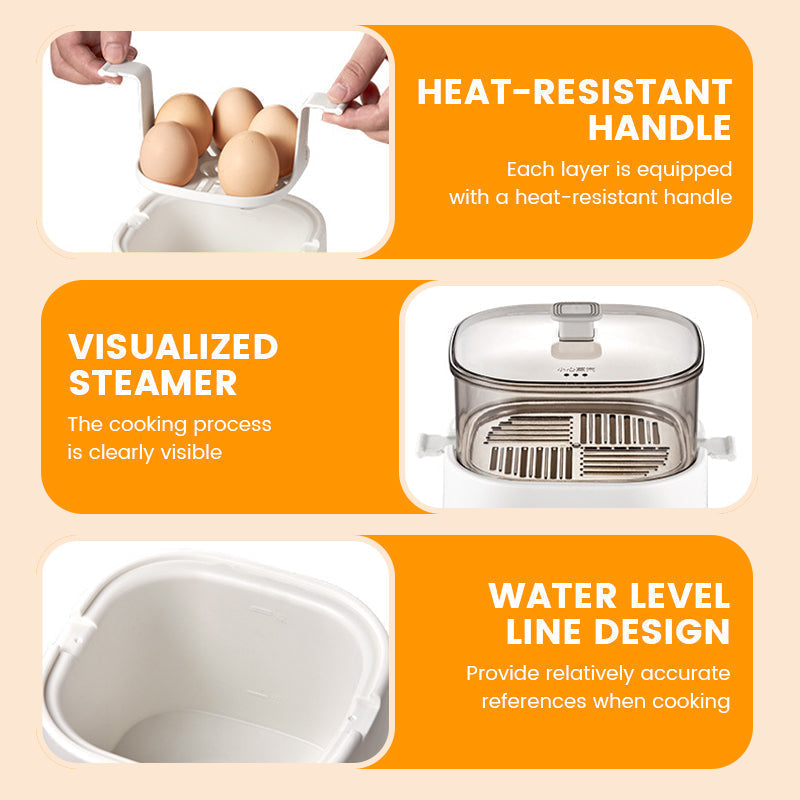 🎁2026 Neues Design🥚✨Mini Multi-Functional Egg Cooker Set with Smart Touch Panel