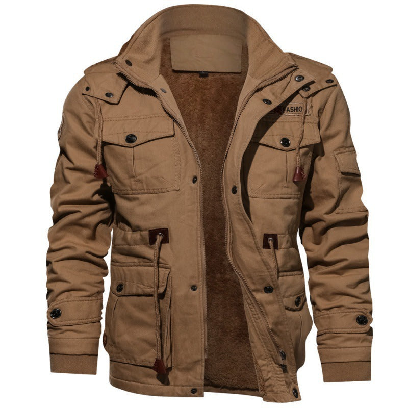 Men's Winter Drawstring Cotton Military Driver Jacket - Comfort and Style Combined