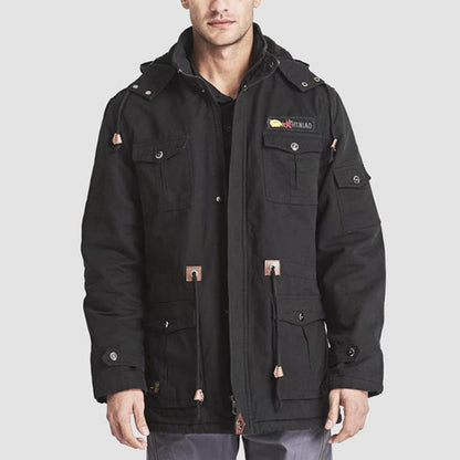Men's Winter Drawstring Cotton Military Driver Jacket - Comfort and Style Combined