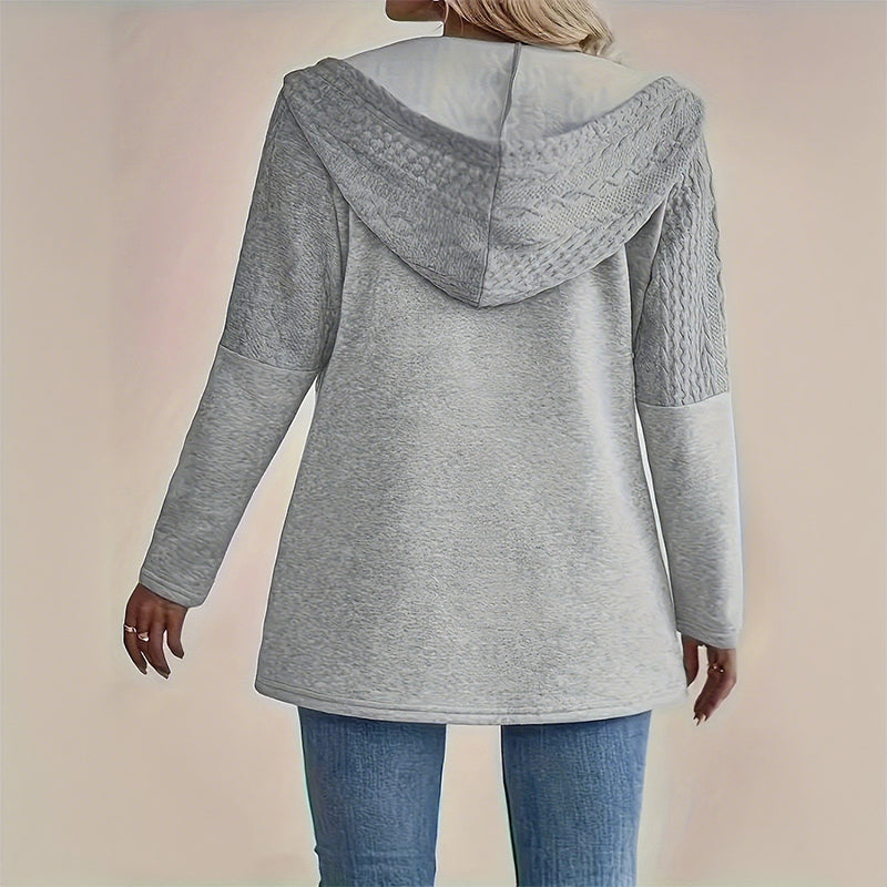 Women’s Trendy Hooded Long Sleeve Zip-Up Jacket