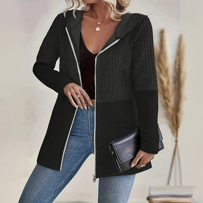 Women’s Trendy Hooded Long Sleeve Zip-Up Jacket