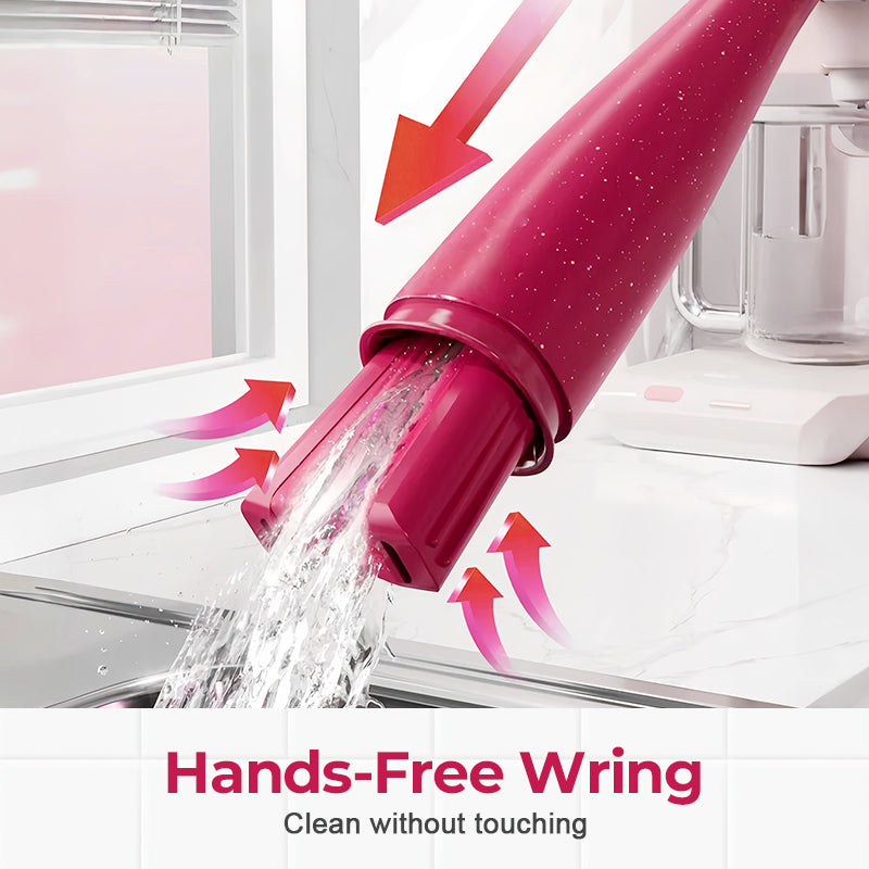 Portable Pull-to-Wring Sponge Mop