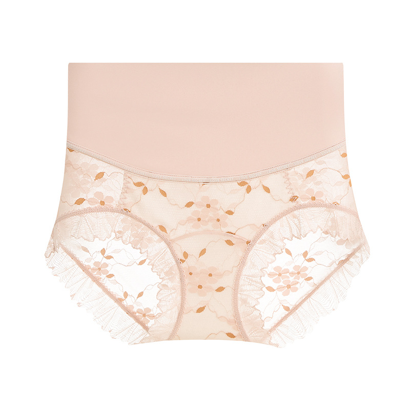 Women's Breathable High Waist Seamless Lace Panties